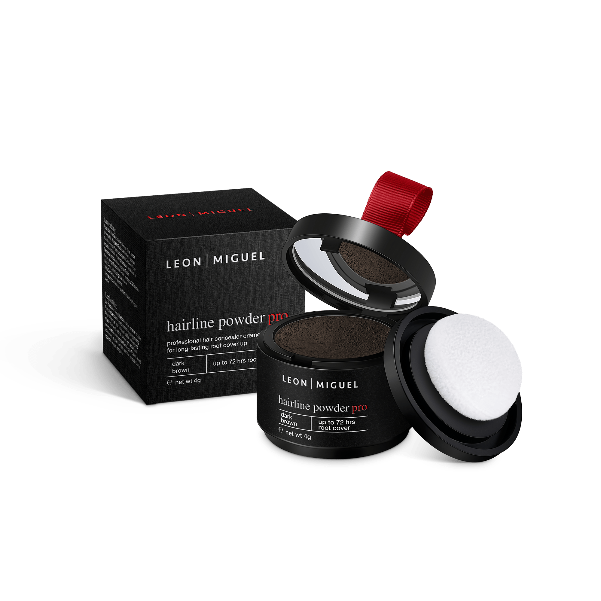 polvo para el cabello pro - polvo para el cabello - LEON MIGUEL#color_marron_oscuro