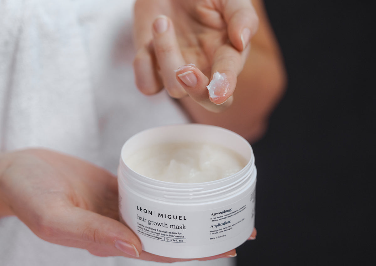Leon Miguel Hair Growth Mask zur Unterstützung von Haarwachstum und Stärkung geschwächter Haare