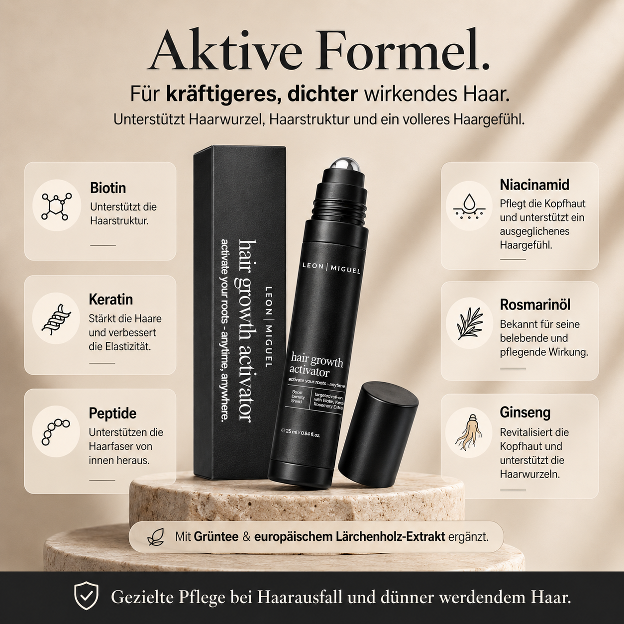 LEON MIGUEL Hair Growth Activator Serum für Haarwachstum und stärkere Haarwurzeln
